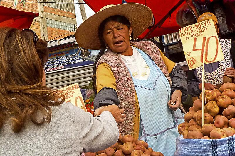 Bolivianische Marktfrau in La Paz