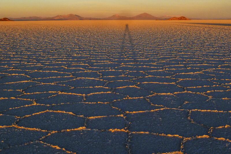 Fantastische Abendstimmungen auf dem Salar de Uyuni